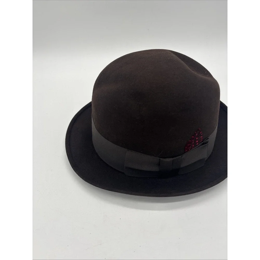 Vintage Brown Fedora Men's Hat Made In Usa Carson Pirie Scott